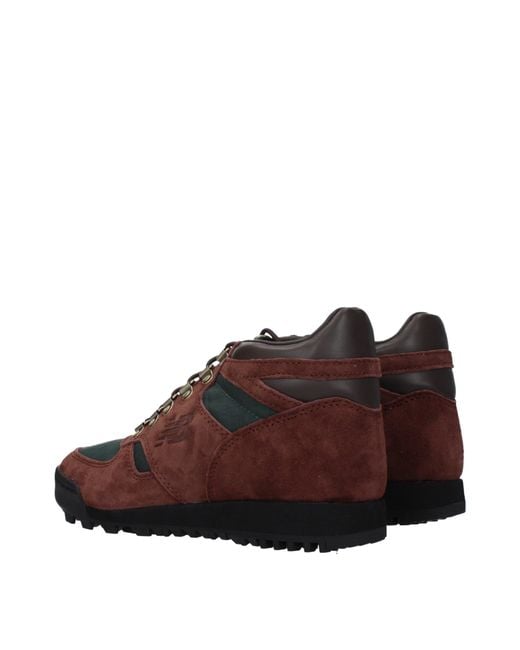 New Balance Brown Stivaletti Uomo Camoscio Marrone/Verde Scuro for men