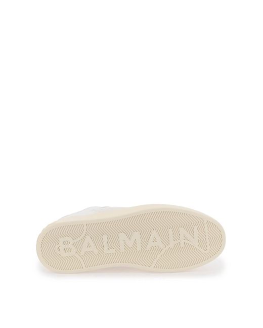 Balmain 'B Court' Mid Top Sneakers in White für Herren