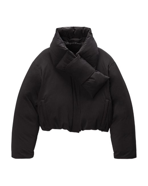 Alexander Wang Cropped Donsjack in het Black