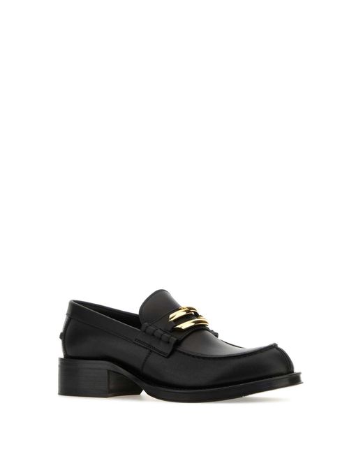 Lanvin Black Leather Medley Loafers