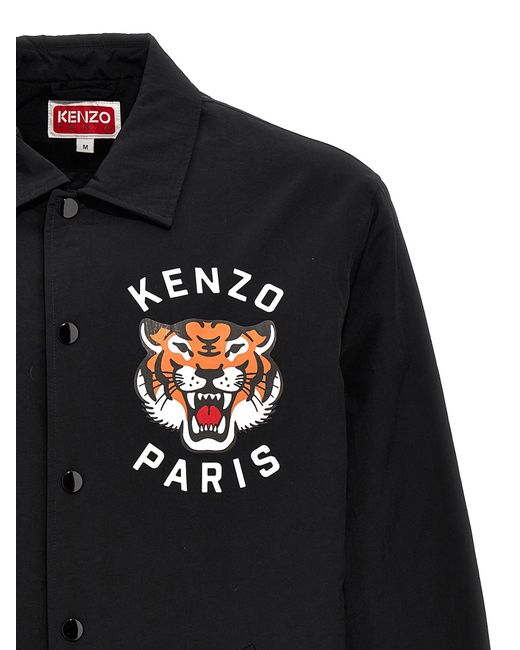 KENZO Lucky Tiger Shirt Jacke in Black für Herren