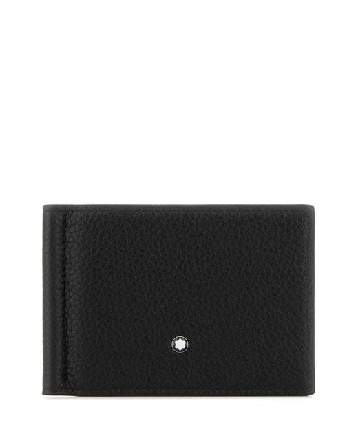 Montblanc Black Leather Card Holder for men