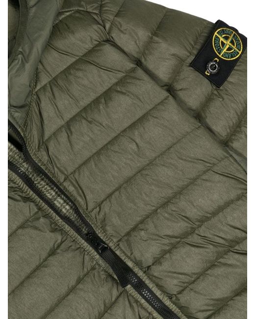 Stone Island Green Real Down Jacket