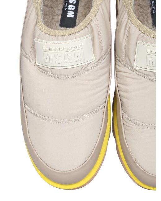 MSGM White Puffed Sneakers