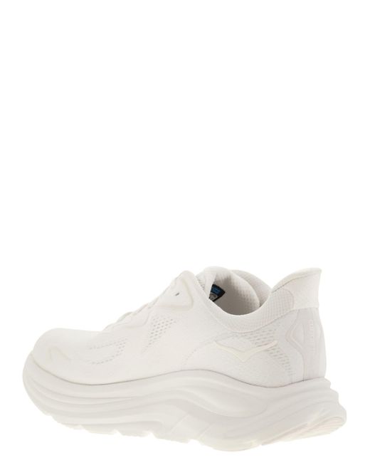 Hoka One One White Clifton 10 Sneaker