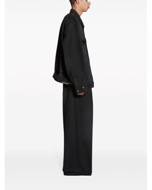 Balenciaga Black Deconstructed Denim Jacket