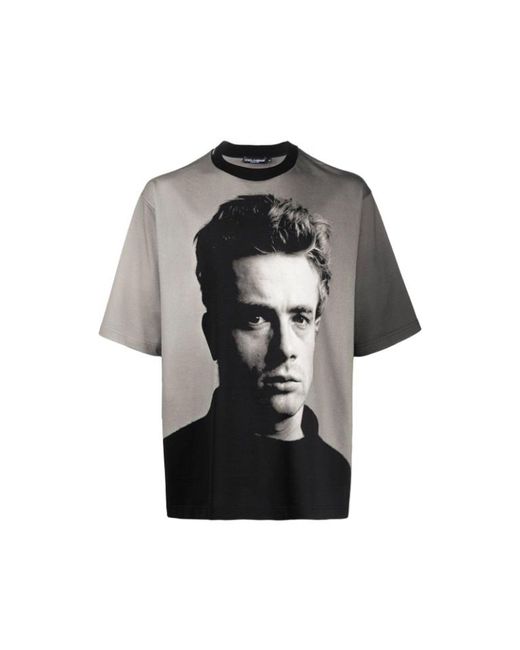 Dolce & Gabbana Black James Dean T-shirt for men