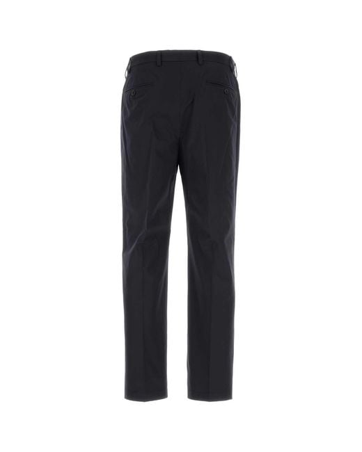 Prada Black Flat Front Pants for men