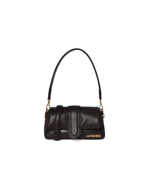 Jacquemus Black Leather Bambinou Flap Shoulder Bag