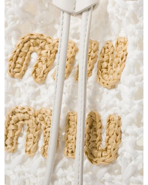 Miu Miu White Contenitori Crochet Rete