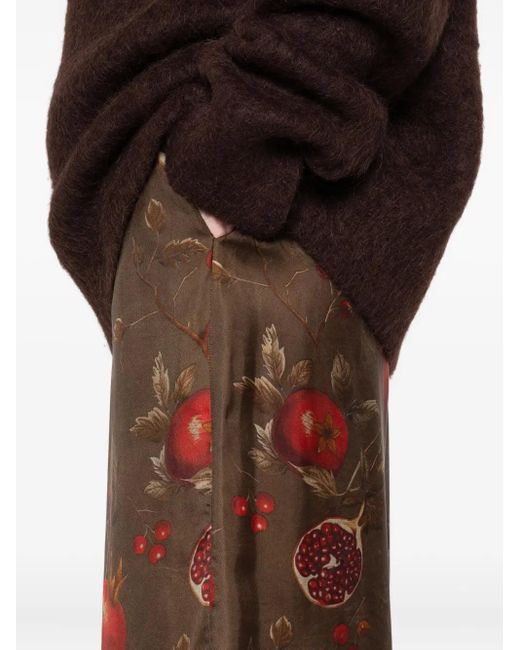 Uma Wang Multicolor Pomegranate Print Pants