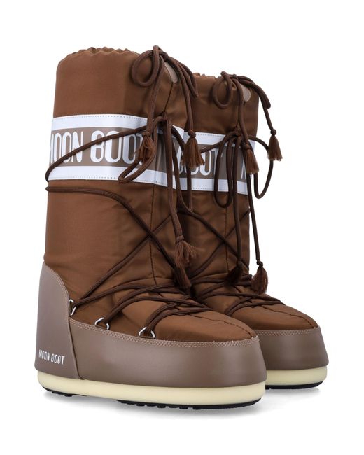 Moon Boot Brown Icon High Nylon Boots