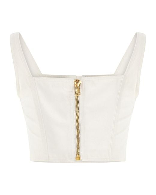 Balmain White Button Top