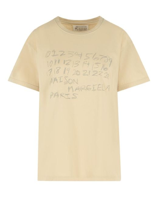 Maison Margiela Natural Ivory Cotton T-Shirt