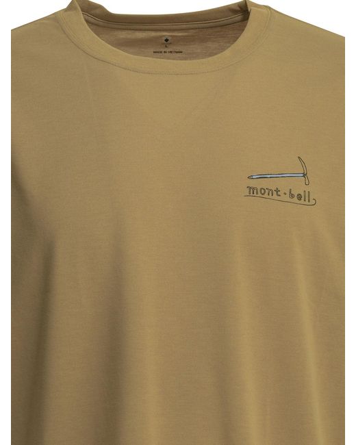 Montbell Green Polyester T-Shirt