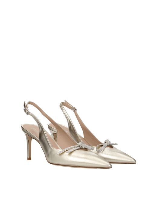 Stuart Weitzman Metallic Sandali Donna Pelle Oro/Oro Pallido