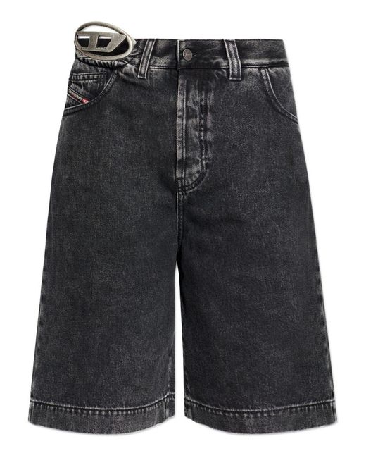 DIESEL Black Logo Shorts
