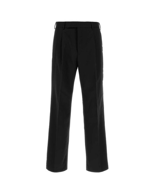 PT Torino Black Wool Pant for men