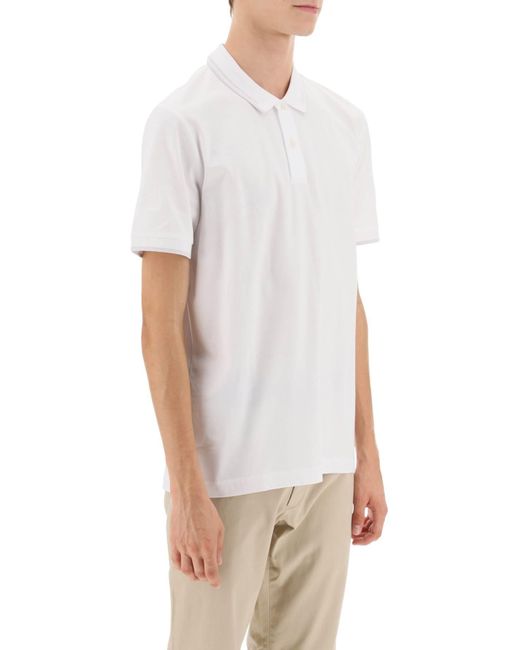 Boss Phillipson Slim Fit Polo Shirt in het White voor heren