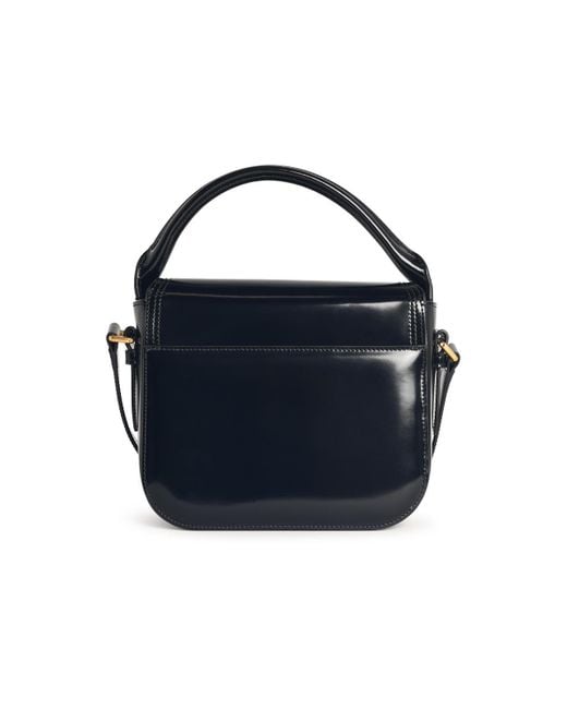 Bally Blue 'beckett' Black Leather Mini Bag
