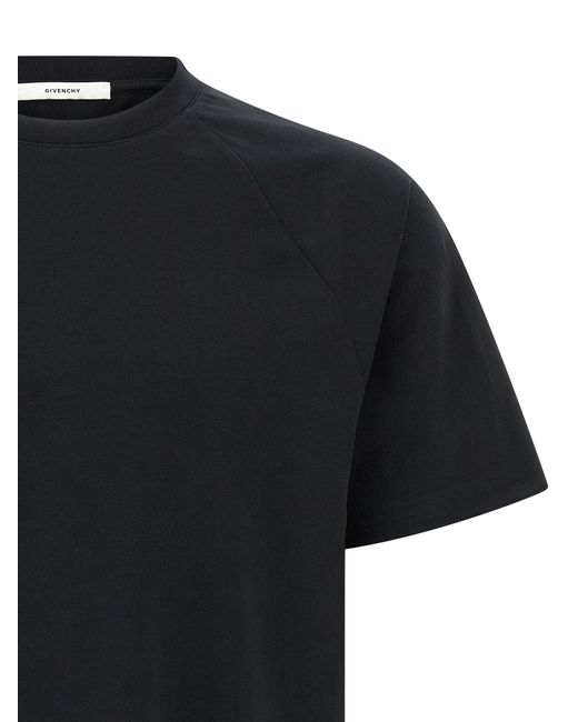 Givenchy Satijnen T-shirt Met Inzetstuk in het Black