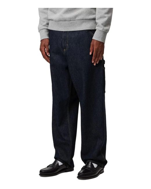 Carhartt Blue Single Knee Dark Jeans