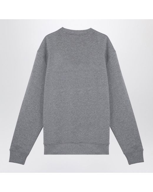 AMI Gray Ami De Coeur Crew-Neck Sweatshirt