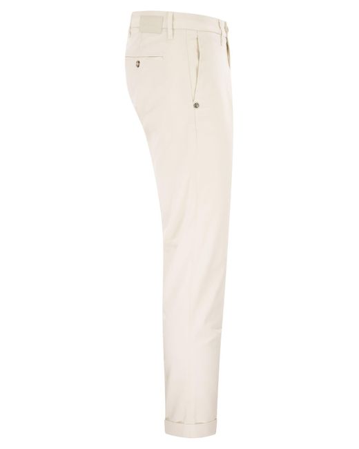 Re-hash White Tapered Fit Stretch Cotton And Lyocell Chinos