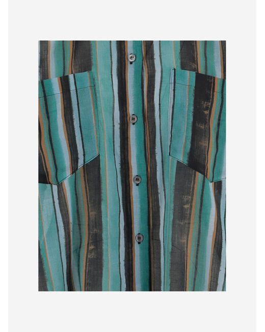 Pinko Green Shirt With Striped Pattern