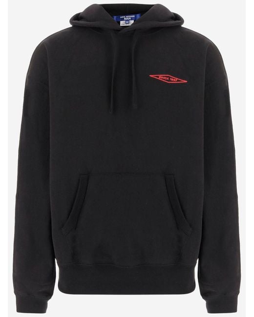 Junya Watanabe Black Cotton Sweatshirt With Logo for men