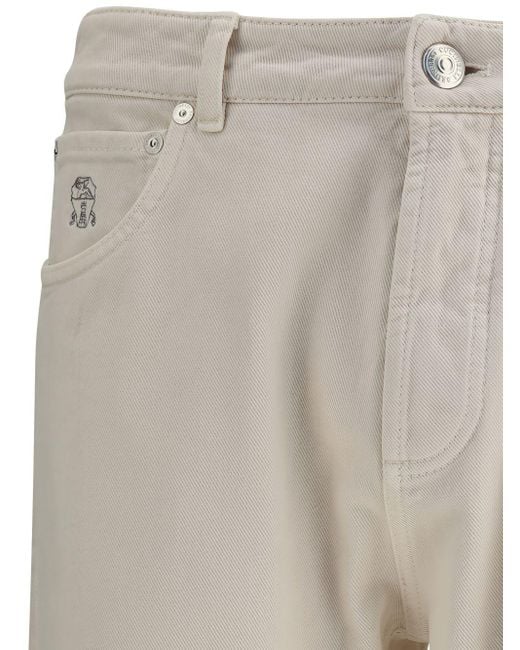 Jean En Coton Brunello Cucinelli pour homme en coloris Gray