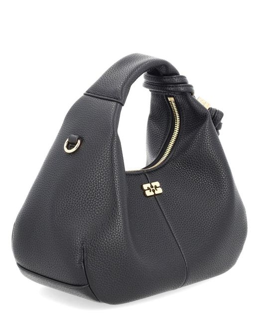 Ganni Black Borsa Hobo Small