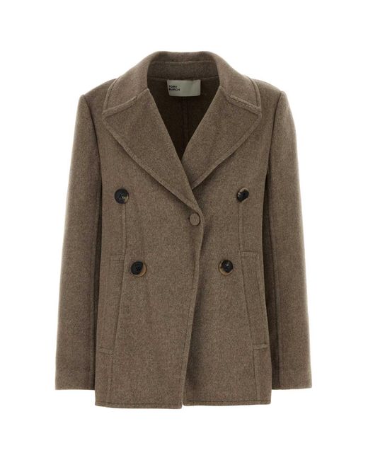 Tory Burch Brown Twill Coat