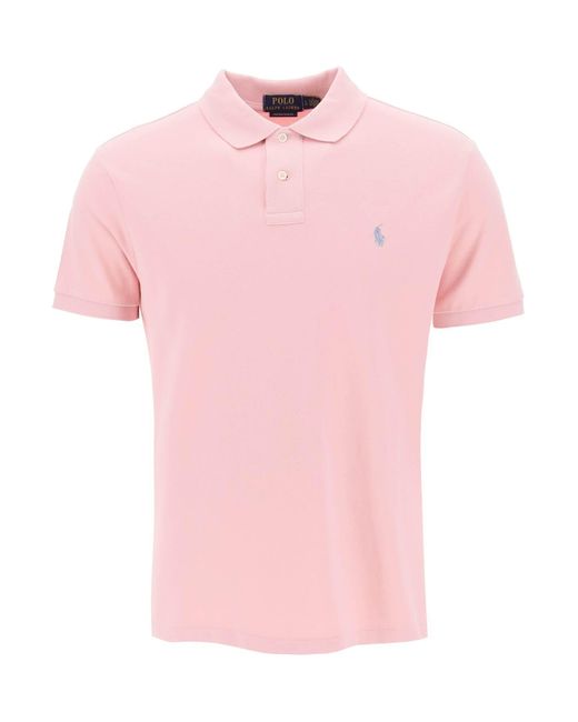 Polo Ralph Lauren Pique Baumwollpolohemd in Pink für Herren