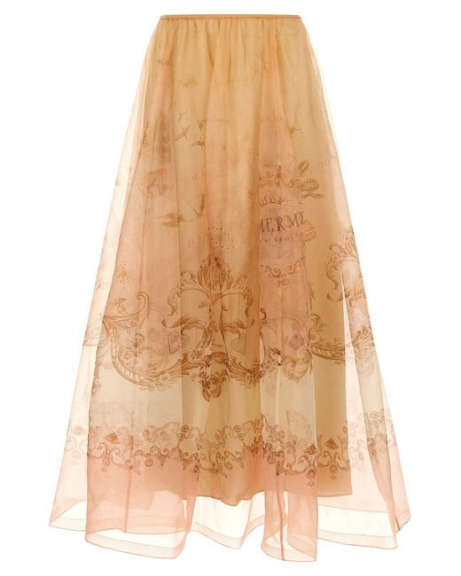 Zimmermann 'hypnotic Organza Maxi' Rok in het Natural