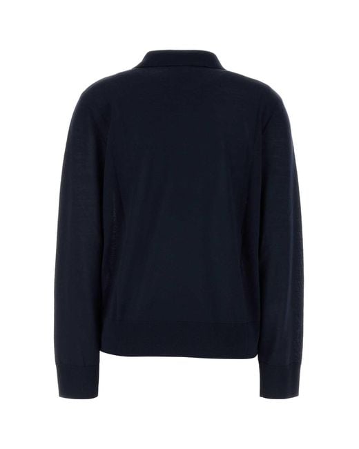 DSquared² Blue Dark Wool Polo Shirt