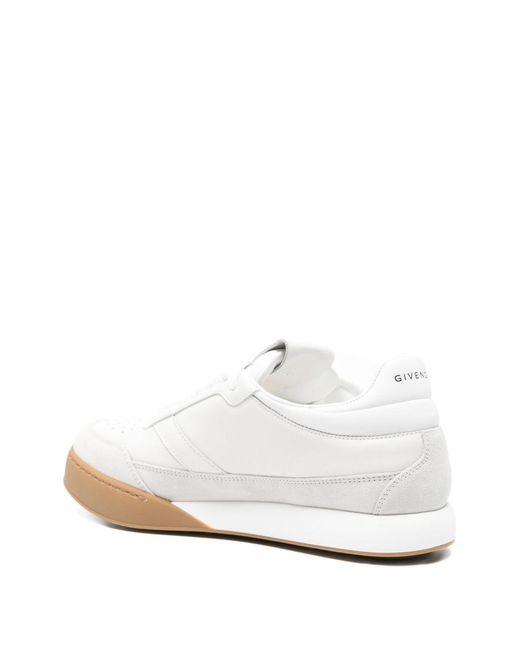 Givenchy White Signature Leather Sneakers With Bicolor Rubber Sole for men