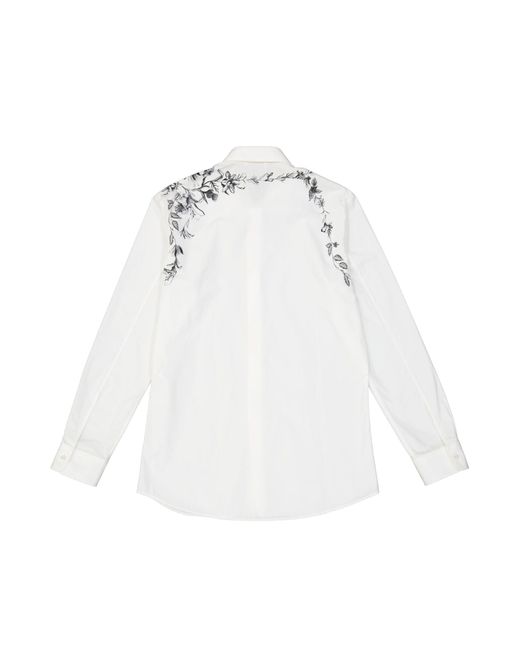 Alexander McQueen Printed Shirt in het White voor heren