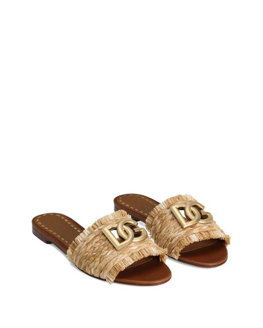 Dolce & Gabbana Natural Braided Sandals