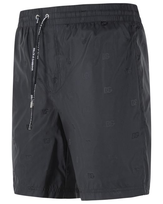 Dolce & Gabbana Gray Polyamide Swimsuit for men