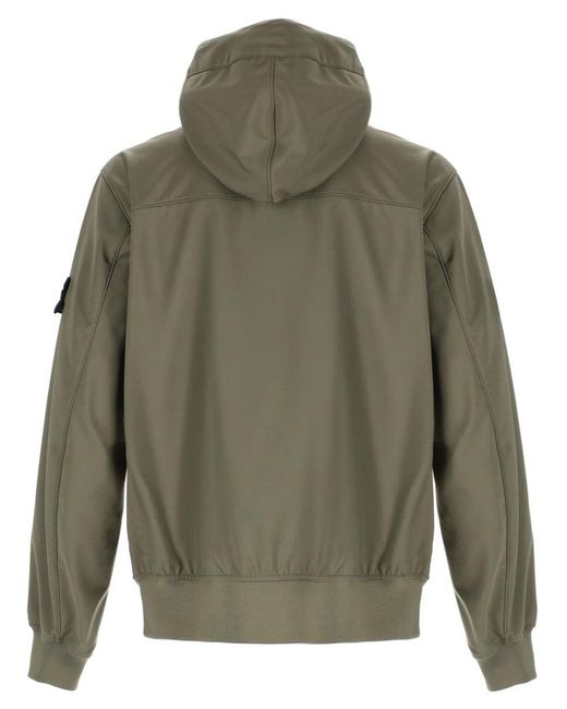 Stone Island Green Hooded Parka for men