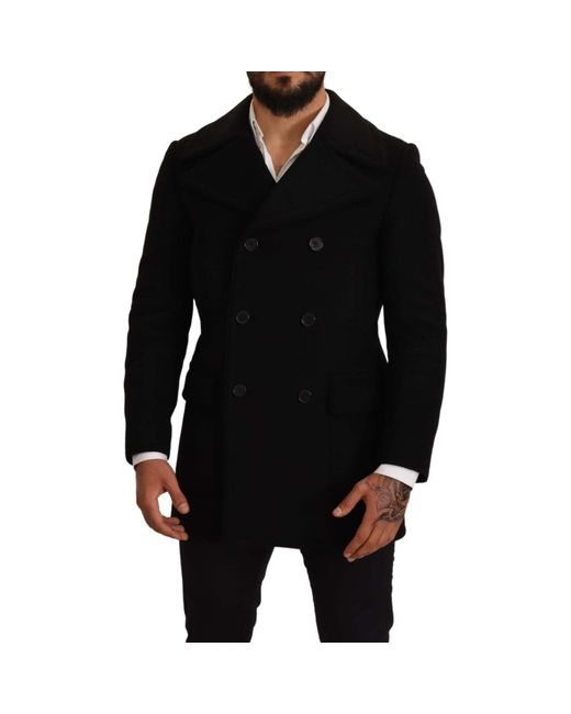 Cappotto monopetto di Dolce & Gabbana in Black da Uomo