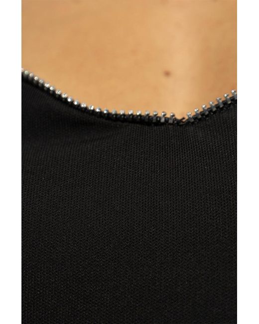 DSquared² Black Off-Shoulder Mini Dress