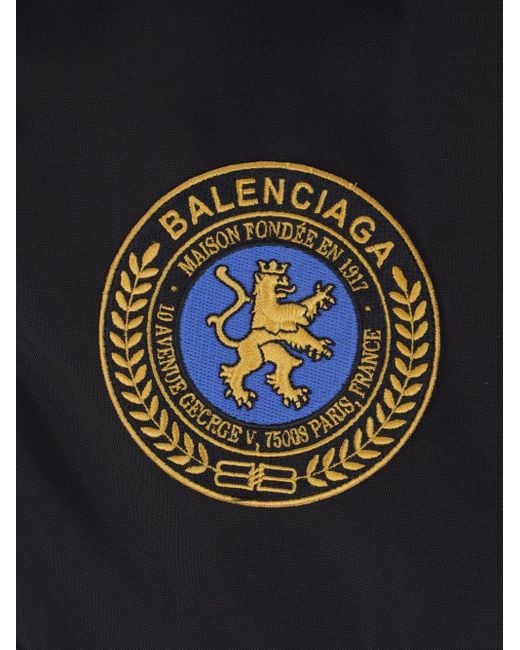 Balenciaga Black Large Fit Bomber Jaket for men
