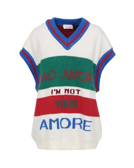 Giada Benincasa White Jacken Weiß+Grün+Rot