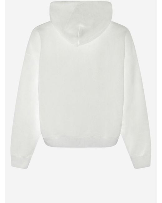 Off-White c/o Virgil Abloh White Relaxed-Fit Cotton Hoodie With Iconic Logo Print for men