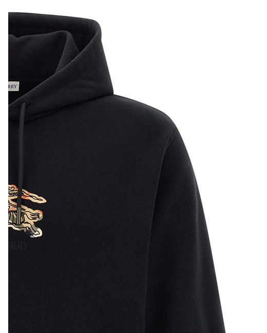 Burberry Classic Hoodie With Embroidered Logo Designe in Black für Herren