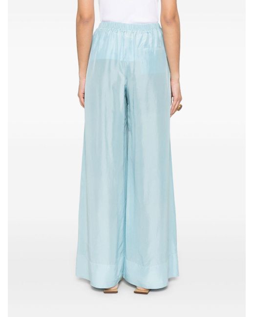 Forte Forte Blue Palazzohose Aus Seide