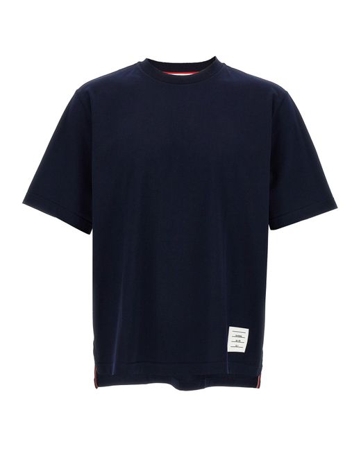Thom Browne 'rwb Knit Trim' T -shirt in het Blue voor heren
