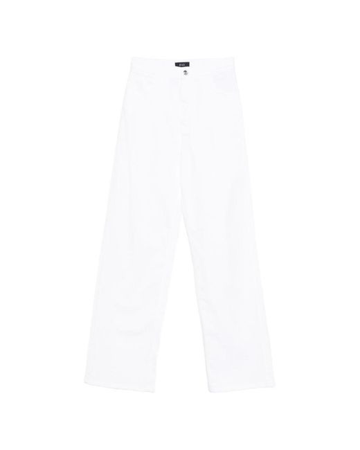 Fay White Denim Cotton Jeans